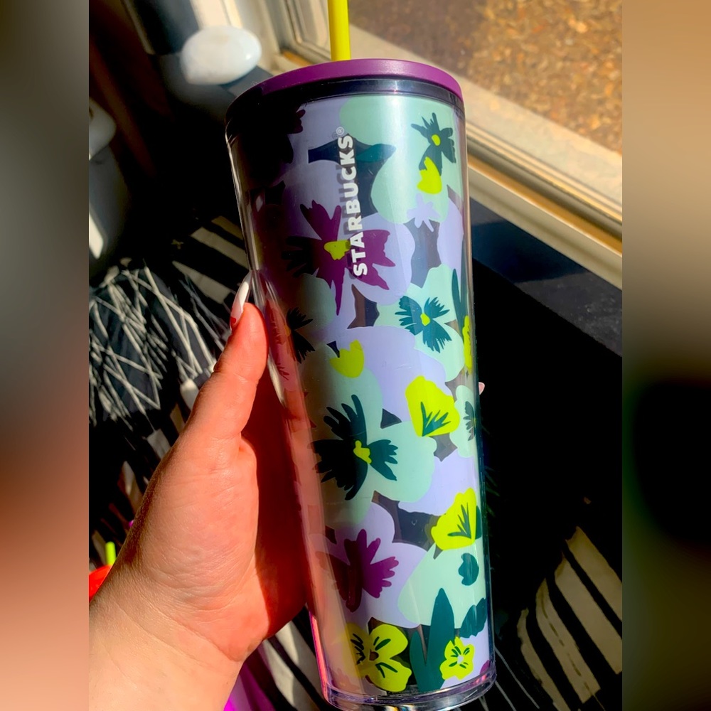 Starbucks Purple Floral Venti Tumbler